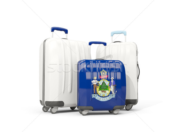 Luggage with flag of maine. Three bags with united states local  Stock photo © MikhailMishchenko