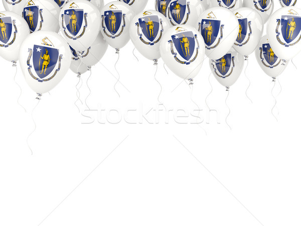 Zdjęcia stock: Balony · ramki · banderą · Massachusetts · Stany · Zjednoczone · miejscowy