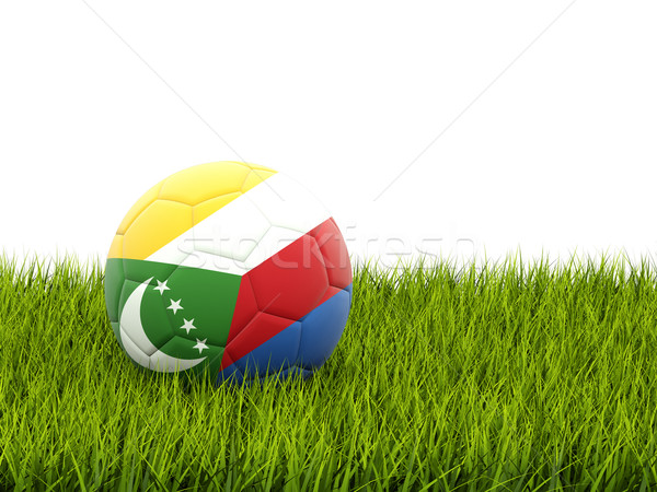 Calcio bandiera Comore erba verde calcio campo Foto d'archivio © MikhailMishchenko