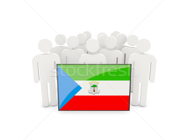 People with flag of equatorial guinea Stock photo © MikhailMishchenko