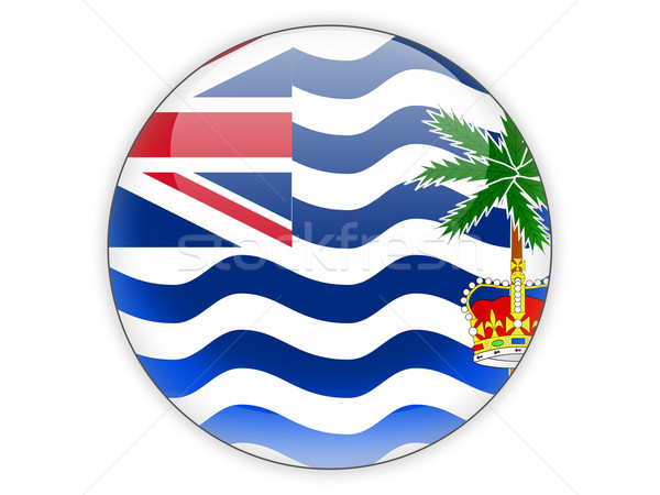 Round icon with flag of british indian ocean territory Stock photo © MikhailMishchenko