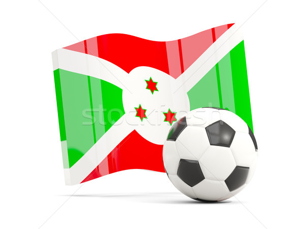 Football with waving flag of burundi isolated on white Stock photo © MikhailMishchenko