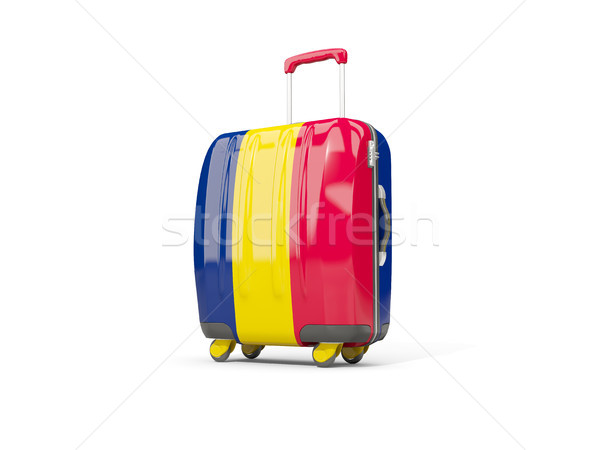 Luggage with flag of chad. Suitcase isolated on white Stock photo © MikhailMishchenko