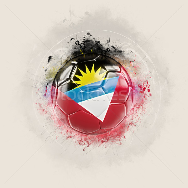 Grunge football with flag of antigua and barbuda Stock photo © MikhailMishchenko