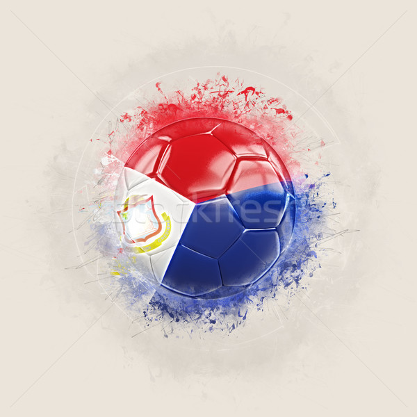 Grunge football with flag of sint maarten Stock photo © MikhailMishchenko