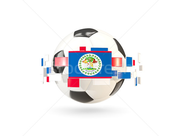 Soccer ball with line of flags. Flag of belize Stock photo © MikhailMishchenko