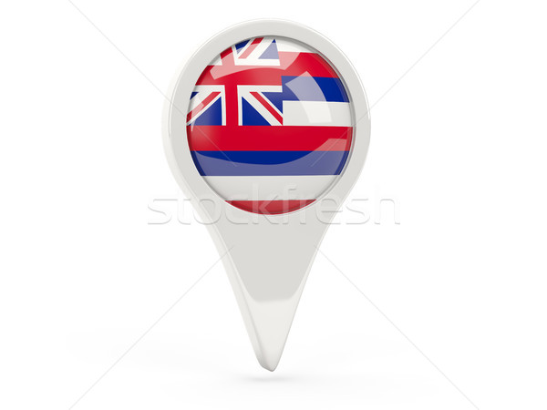 Stockfoto: Vlag · pin · Hawaii · Verenigde · Staten · lokaal · vlaggen