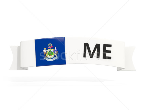 maine state flag on banner with postal abbreviation isolated on  Stock photo © MikhailMishchenko