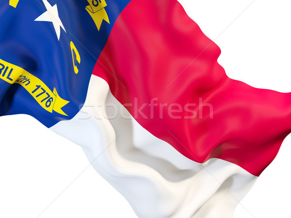 Stock fotó: Észak-Karolina · zászló · közelkép · Egyesült · Államok · helyi · zászlók