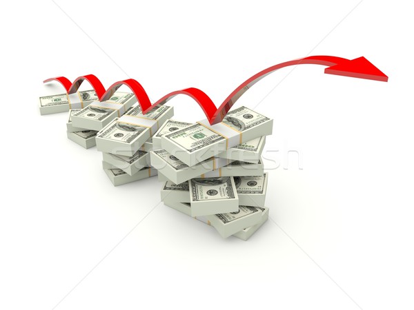 Stock foto: Grafik · Geld · isoliert · weiß · Business · Finanzierung