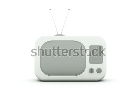 Old TV isolated on white Stock photo © MikhailMishchenko