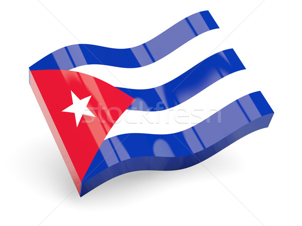 3D vlag Cuba geïsoleerd witte golf Stockfoto © MikhailMishchenko