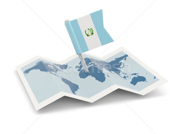 Map with flag of guatemala Stock photo © MikhailMishchenko