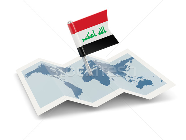 地図 フラグ イラク 孤立した 白 ストックフォト © MikhailMishchenko