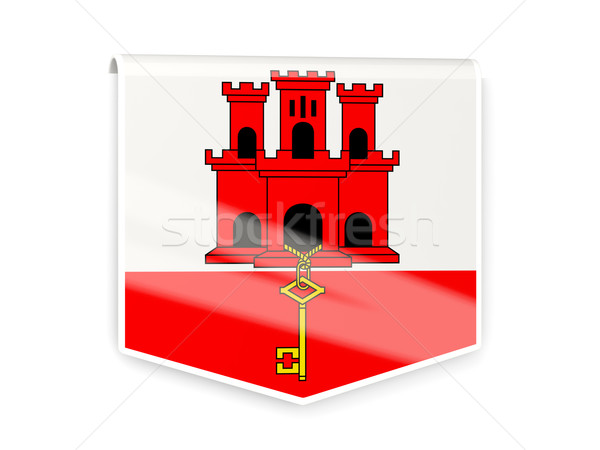Flag label of gibraltar Stock photo © MikhailMishchenko