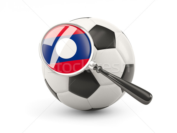 Football with magnified flag of laos Stock photo © MikhailMishchenko