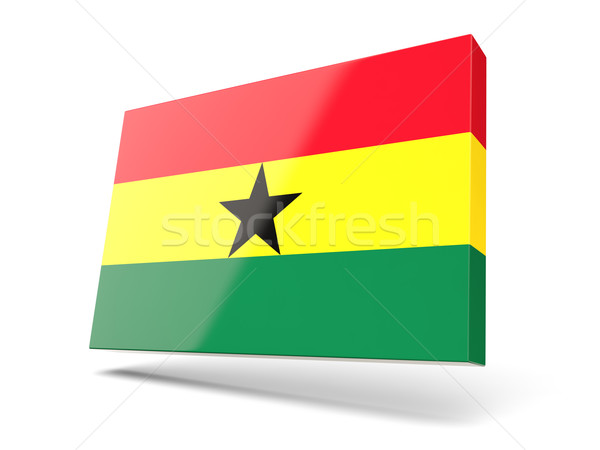 Square icon with flag of ghana Stock photo © MikhailMishchenko