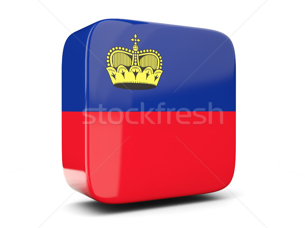 Square icon with flag of liechtenstein square. 3D illustration Stock photo © MikhailMishchenko