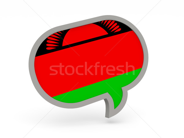 Chat ikon zászló Malawi izolált fehér Stock fotó © MikhailMishchenko