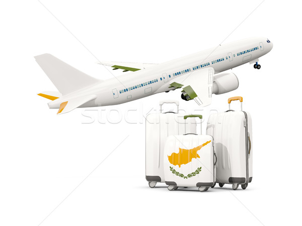 行李 旗 三 袋 飛機 孤立 商業照片 © MikhailMishchenko