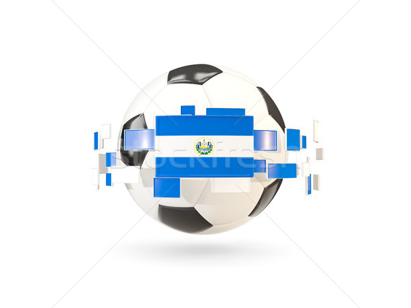 Minge de fotbal linie steaguri pavilion El Salvador Imagine de stoc © MikhailMishchenko