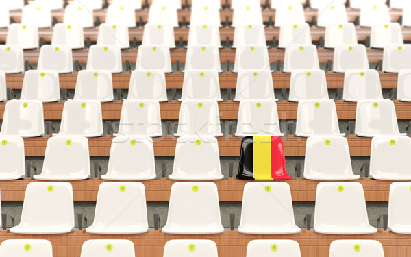 Stadium seat with flag of belgium Stock photo © MikhailMishchenko