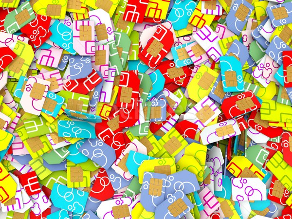 Colorful sim cards background Stock photo © MikhailMishchenko