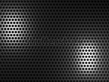 Nero metal esagono speaker industriali acciaio Foto d'archivio © MikhailMishchenko