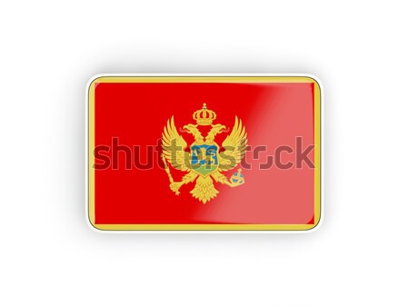 Stock photo: Round button with flag of montenegro