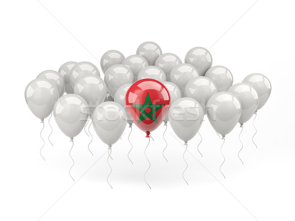 Air balloons with flag of morocco Stock photo © MikhailMishchenko