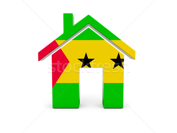 Home with flag of sao tome and principe Stock photo © MikhailMishchenko