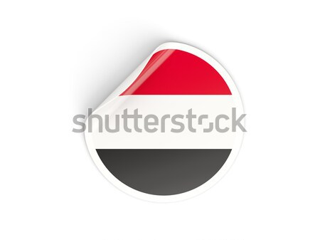 Round sticker with flag of yemen Stock photo © MikhailMishchenko