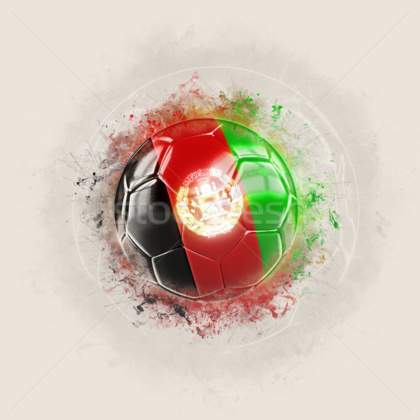 Grunge futebol bandeira Afeganistão ilustração 3d mundo Foto stock © MikhailMishchenko
