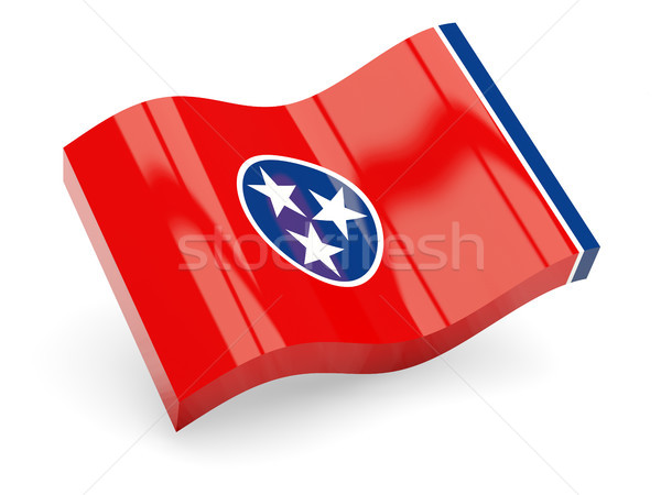 Falisty ikona Tennessee banderą Zdjęcia stock © MikhailMishchenko
