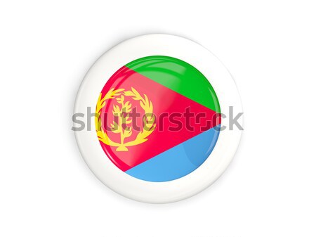 Foto stock: Botón · bandera · Eritrea · metal · marco · viaje