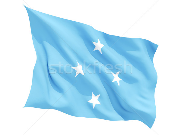Bandera Micronesia aislado blanco Foto stock © MikhailMishchenko
