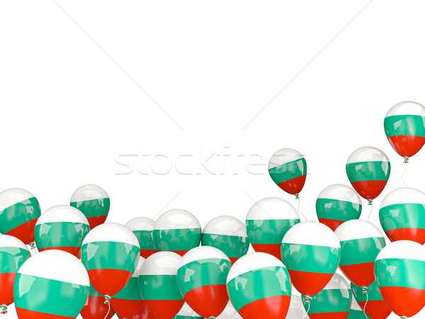 Battant ballons pavillon Bulgarie isolé blanche [[stock_photo]] © MikhailMishchenko