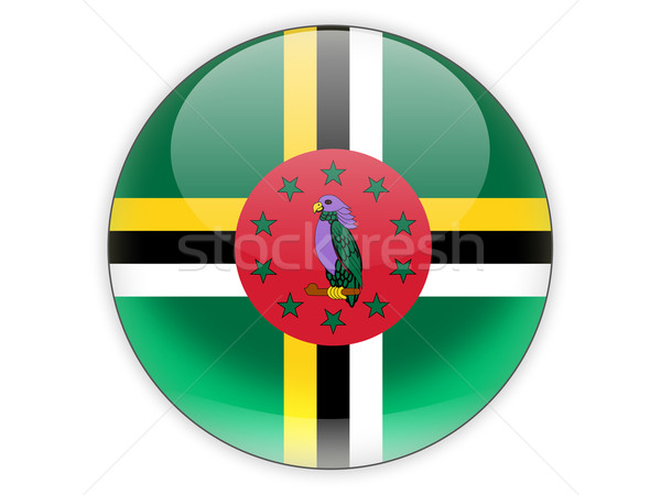ícone bandeira Dominica isolado branco viajar Foto stock © MikhailMishchenko