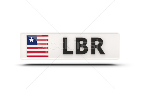 Square icon with flag of liberia Stock photo © MikhailMishchenko