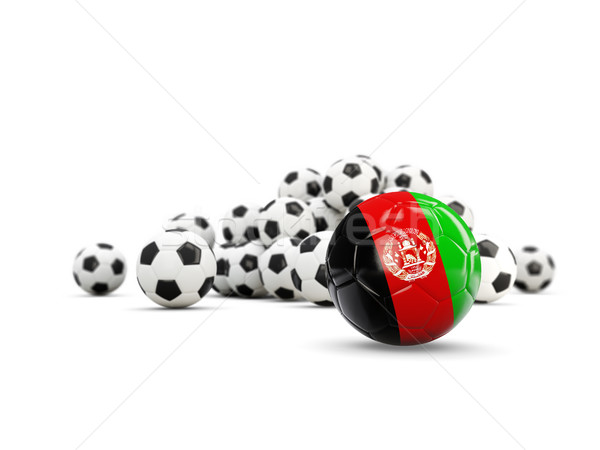 Futebol bandeira isolado branco ilustração 3d esportes Foto stock © MikhailMishchenko