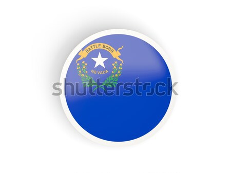 Bandeira ícone isolado branco ilustração 3d botão Foto stock © MikhailMishchenko