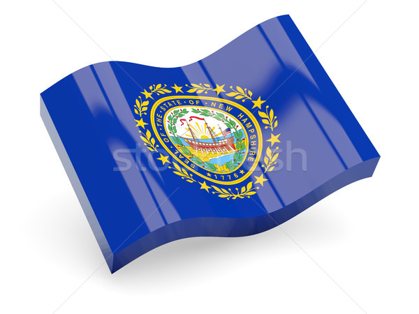 Flag of new hampshire, US state wave icon Stock photo © MikhailMishchenko