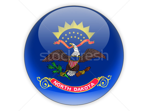 Flag of north dakota, US state icon Stock photo © MikhailMishchenko