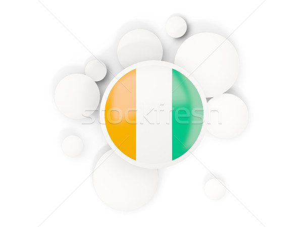 Round flag of cote d Ivoire with circles pattern Stock photo © MikhailMishchenko