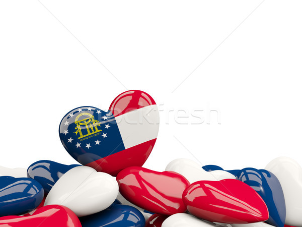 Serca Gruzja banderą Stany Zjednoczone miejscowy Zdjęcia stock © MikhailMishchenko