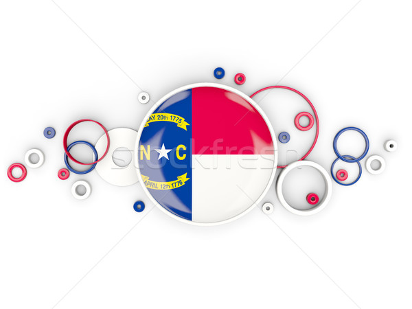 Round flag of north carolina with circles pattern. United states Stock photo © MikhailMishchenko