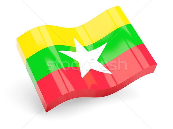 3D bandera Myanmar aislado blanco viaje Foto stock © MikhailMishchenko