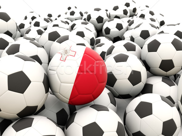 Stockfoto: Voetbal · vlag · Malta · regelmatig · zomer