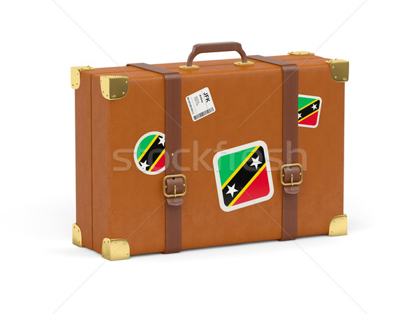 Suitcase with flag of saint kitts and nevis Stock photo © MikhailMishchenko
