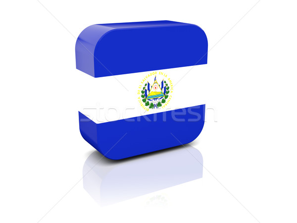 Square icon with flag of el salvador Stock photo © MikhailMishchenko